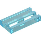 LEGO Transparent Light Blue Tile 1 x 2 Grille (with Bottom Groove) (2412 / 30244)