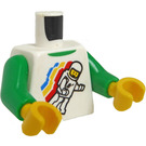 LEGO Minifigure Torso with Spaceman and Green Undershirt without Wrinkles on Back (973 / 76382)